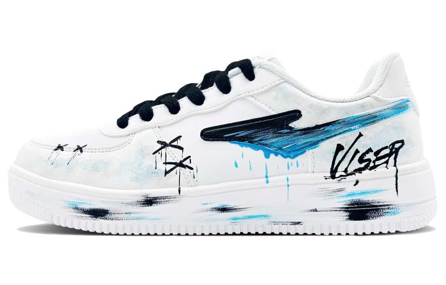 Erke Non Slip And Waterproof Low top Skateboard Shoes Unisex Blue