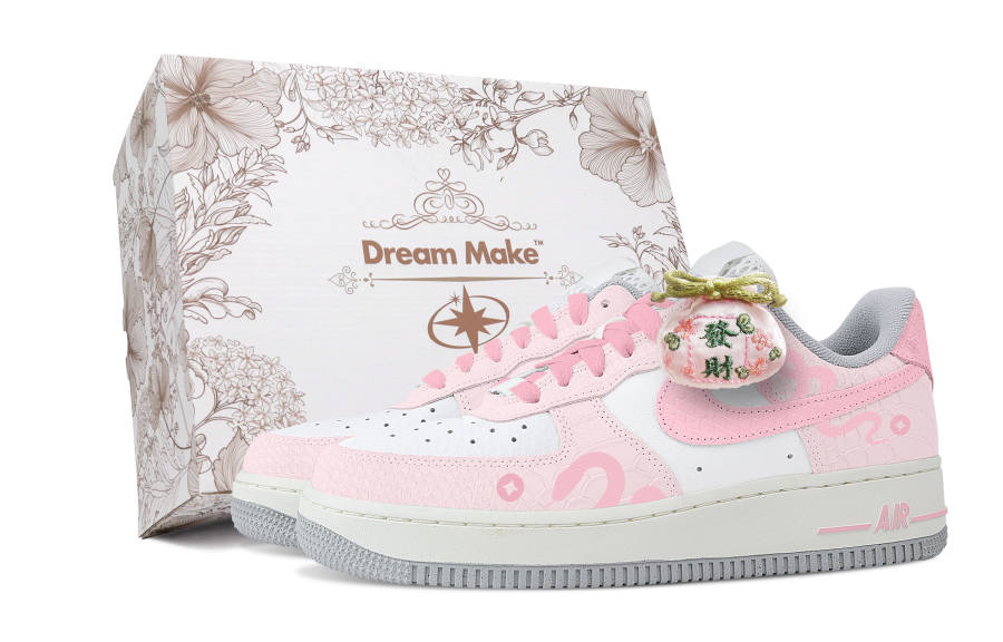 Nike Nike Air Force 1 Slip Resistant Cushioning Abrasion Resistant Low top Skateboard Shoes Women's Pink