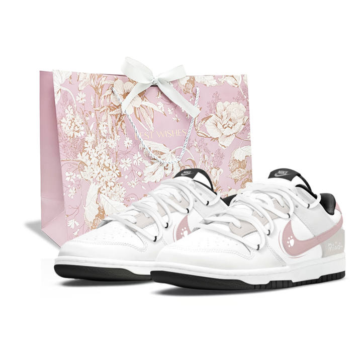 Nike Nike Dunk Low top Skateboard Shoes Unisex White Pink