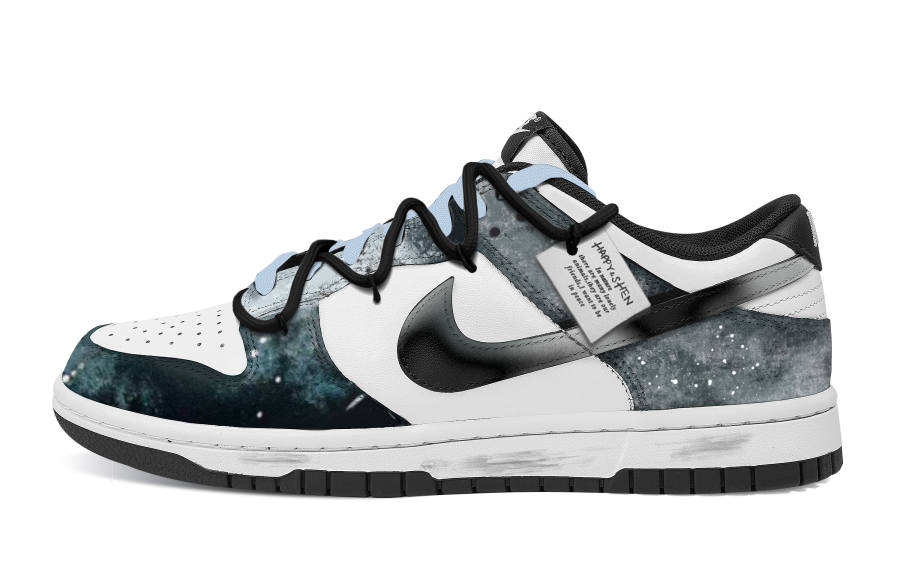 Nike Nike Dunk Realm Of Radiant Light Abrasion Resistant Low top Skateboard Shoes Unisex Blue Black
