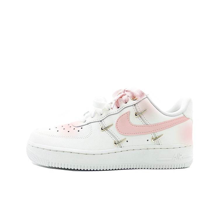 Nike Nike Air Force 1 Pink Puff Dusty Abrasion Resistant Low top Skateboard Shoes Women's Pink White