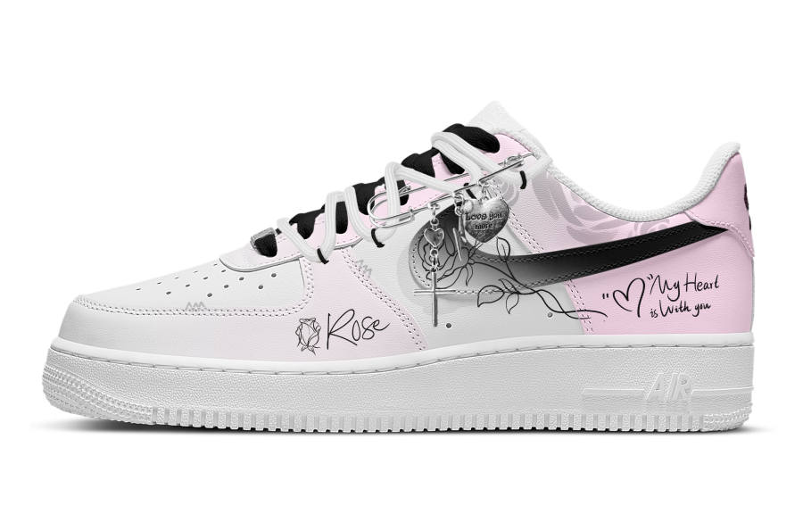 Nike Nike Air Force 1 Rosalind Rose Abrasion Resistant Slip Resistant Low top Skateboard Shoes Unisex Light Pink