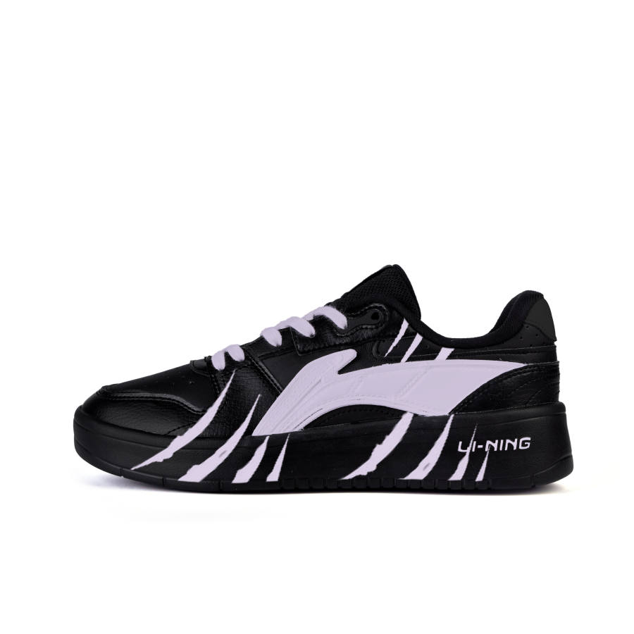 Li-Ning Li Ning Slip Resistant Cushioning Abrasion Resistant Low top Skateboard Shoes Men's Black Purple