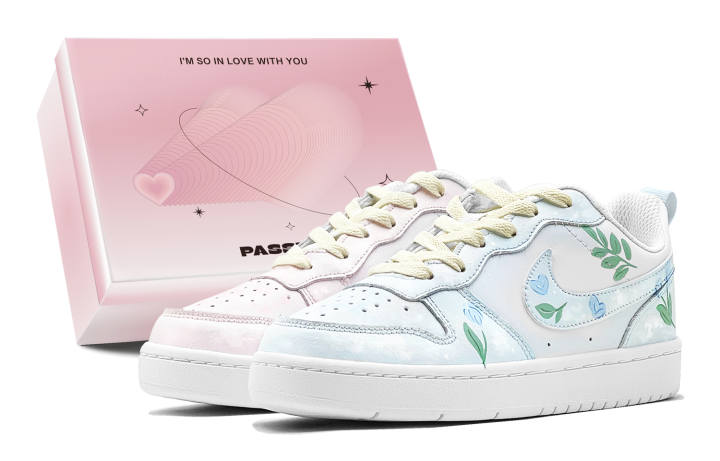 Nike Nike Court Borough Romantic Gift Low top Skateboard Shoes Women's Sky Blue