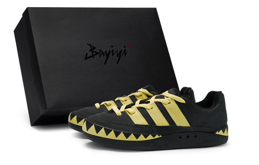 Adidas Originals Adimatic 811 Manufacturing, Jade Sea Mystery Yellow, Special Shoe Box Low top Skateboard Shoes Unisex