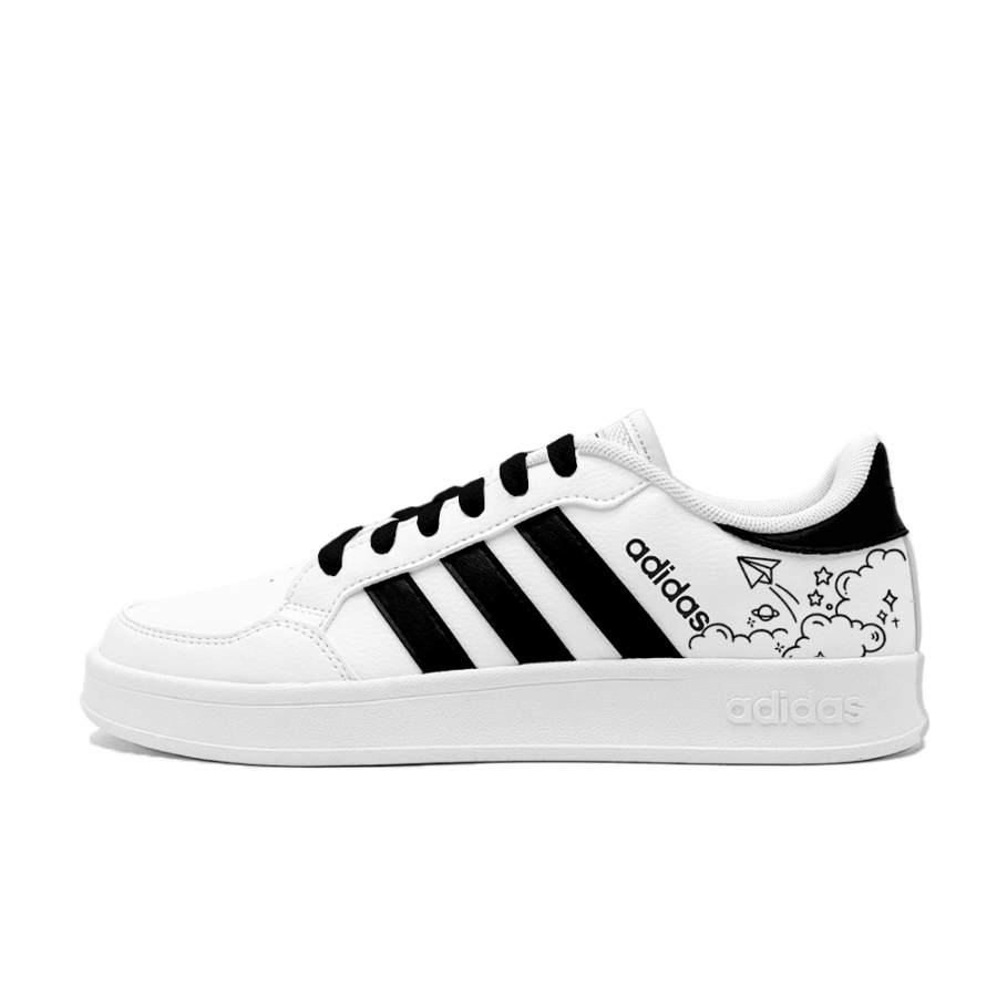 Adidas Neo Breaknet Graffiti Kingdom Cushioning, Wear Resistant Low top Skateboard Shoes Men's Black