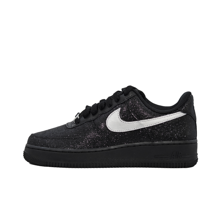 Nike Nike Air Force 1 Low top Skateboard Shoes Women's Black Silver