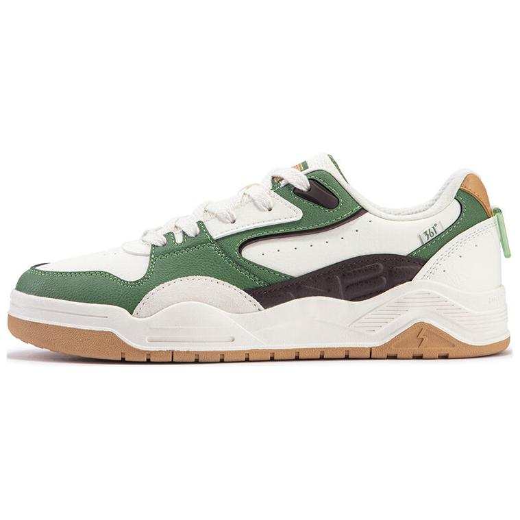 361° Model Flame 4 Slip Resistant Abrasion Resistant Low top Skateboard Shoes Men's White Green