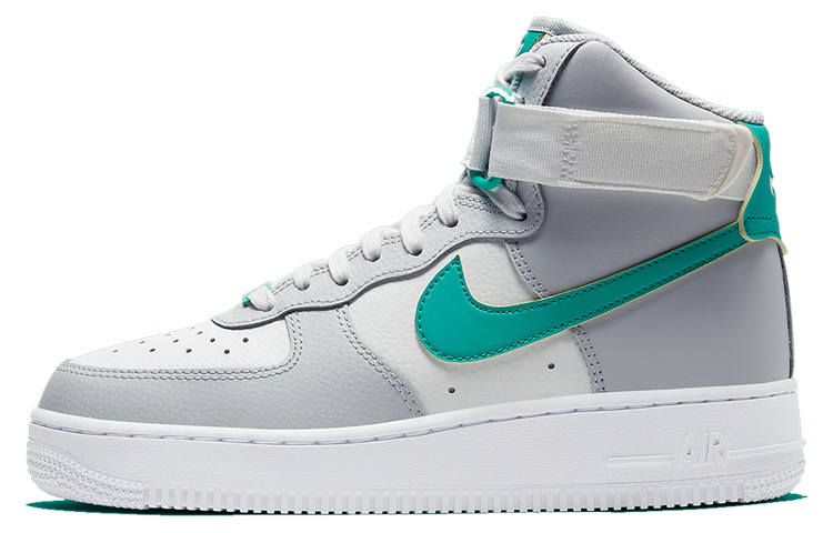 Nike Nike Air Force 1 Synthetic Leather Trendy Slip Resistant Slip Resistant High top Skateboard Shoes Unisex Gray Green