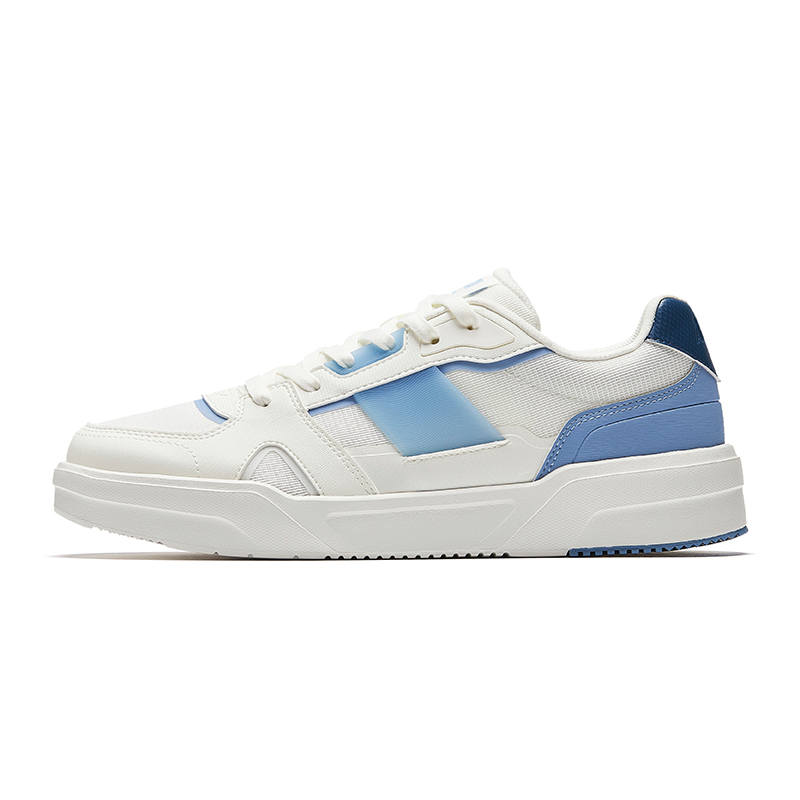 Anta Abrasion Resistant Slip Resistant Low top Skateboard Shoes Men's White Blue
