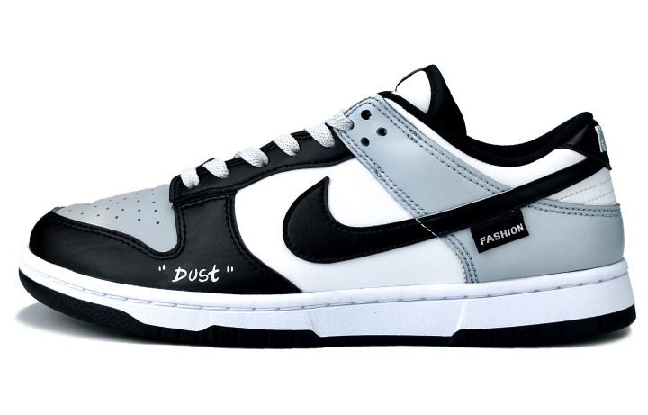 Nike Nike Dunk Abrasion Resistant Abrasion Resistant Low top Skateboard Shoes Unisex Black White Gray