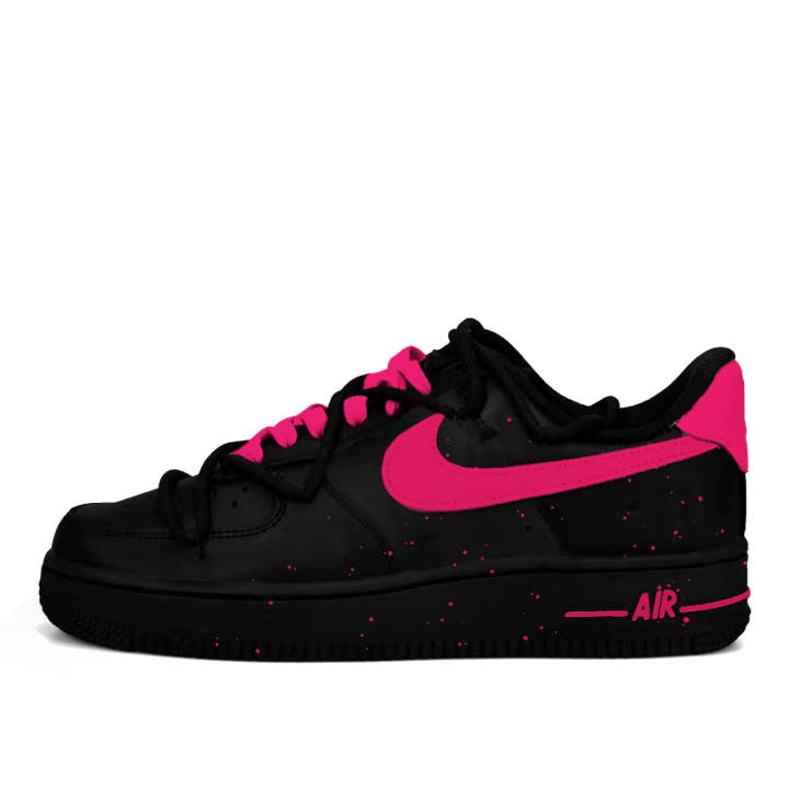 Nike Nike Air Force 1 Black Pink Rose Low top Skateboard Shoes Women's