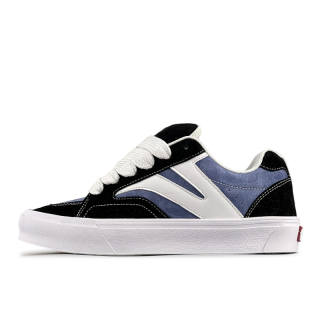 VFDF Puffy Shoes Abrasion Resistant Breathable Abrasion Resistant Breathable Low top Skateboard Shoes Unisex Black Blue