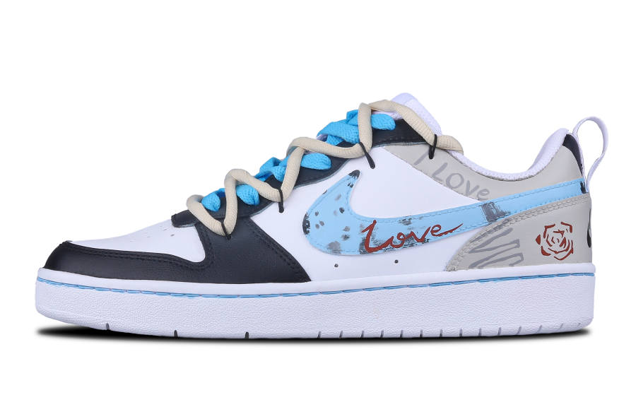 Nike Nike Court Borough GS Kun Vision Star Map Abrasion Resistant Abrasion Resistant Low top Skateboard Shoes Women's