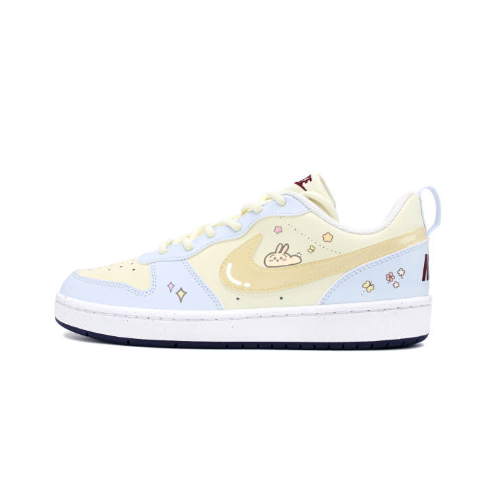 Nike Nike Court Borough Ula Bunny 2.0 Innovative Manufacturing Lightweight Low top Skateboard Shoes Blue Yellow
