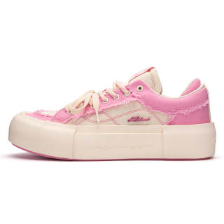 MATNUT Height Increasing Abrasion Resistant Height Increasing Abrasion Resistant Low top Skateboard Shoes Unisex Pink