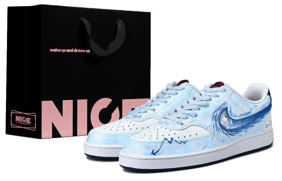 Nike Nike Court Vision 1 Abrasion Resistant Abrasion Resistant Low top Skateboard Shoes Men's Blue