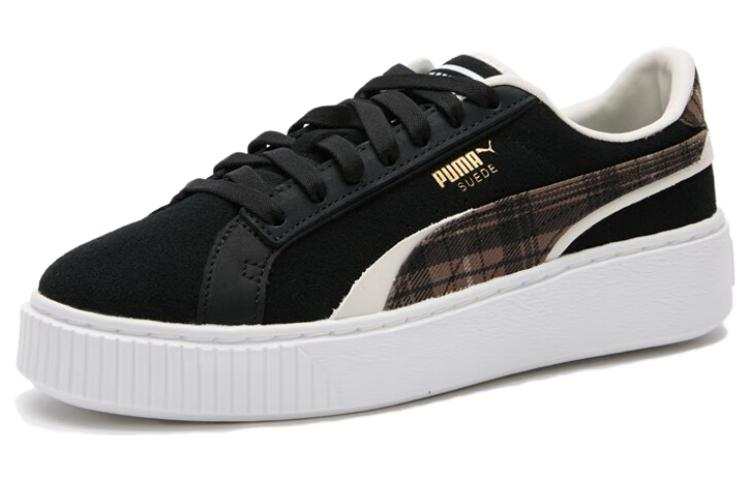 PUMA PUMA Suede Plat Form Plaid 'Black' Women's