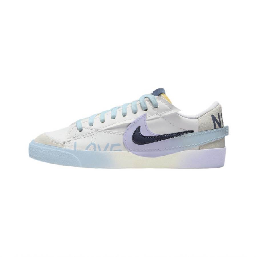 Nike Nike Blazer Low top Skateboard Shoes Unisex Blue Purple