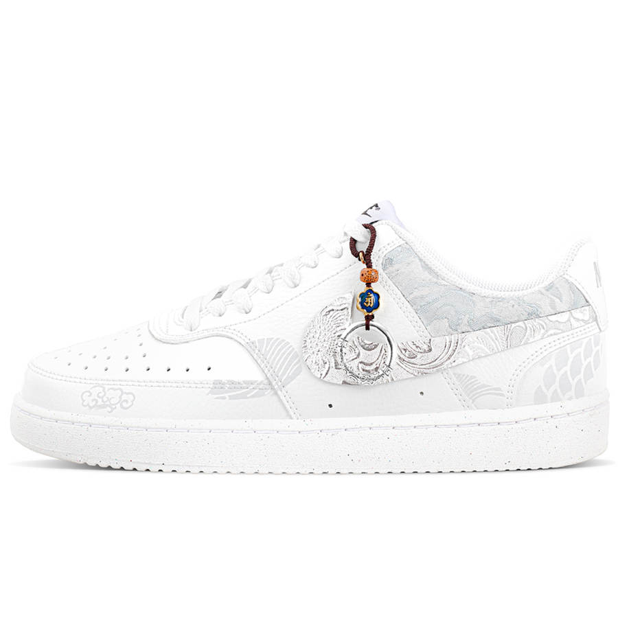 Nike Nike Court Vision 1 Cloud Mist Dream Marsh Abrasion Resistant Low top Skateboard Shoes Women's Silver Gray