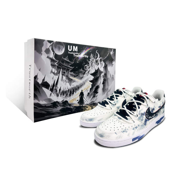 Nike Nike Court Vision 1 Cerulean Starry Sea, Box Included Abrasion Resistant Low top Skateboard Shoes Men's White Blue