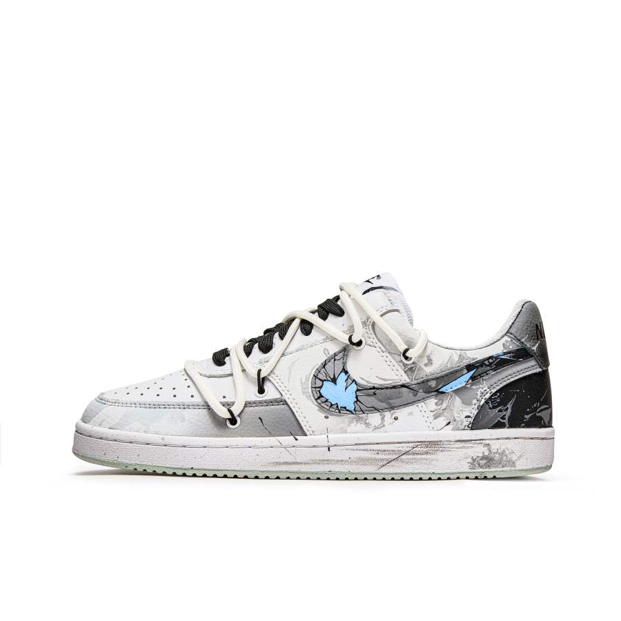 Nike Nike Court Vision 1 Freedom Panda, Ocean's Heart Slip Resistant Abrasion Resistant Low top Skateboard Shoes Men's