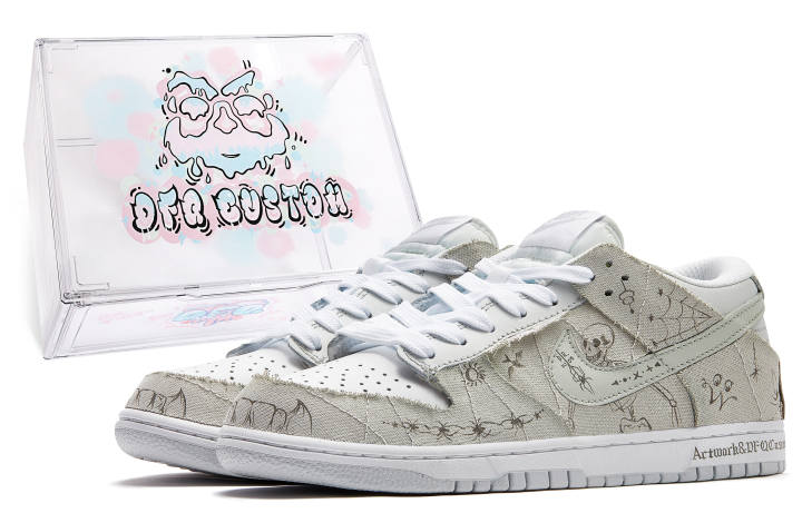Nike Nike Dunk Low Da Vinci Custom, Box, Eternal Love Slip Resistant Quick Dry Abrasion Resistant Balance