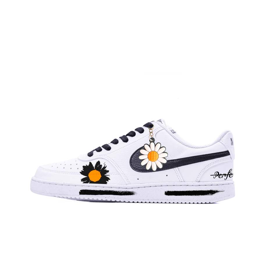Nike Nike Court Vision 1 Abrasion Resistant Abrasion Resistant Low top Skateboard Shoes Men's Black White