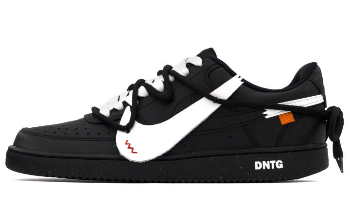 Nike Nike Court Vision Low Abrasion Resistant, Lightweight, And Breathable Low top Skateboard Shoes Unisex Black White