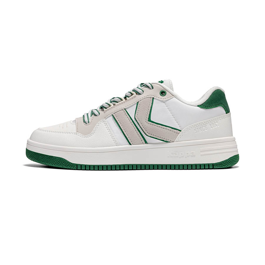 Kappa Slip Resistant Abrasion Resistant Slip Resistant Abrasion Resistant Low top Skateboard Shoes Unisex White Green
