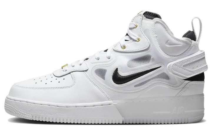 Nike Nike Air Force 1 React Slip Resistant Cushioning Slip Resistant Cushioning Mid top Skateboard Shoes White