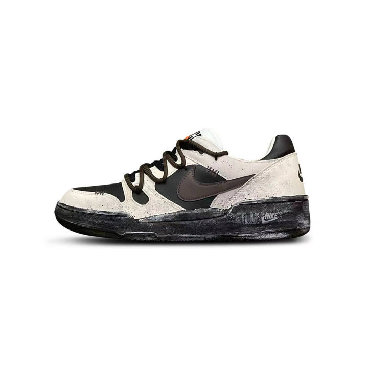 Nike Nike Full Force Vintage Sand Star Low top Skateboard Shoes Men's Black Brown
