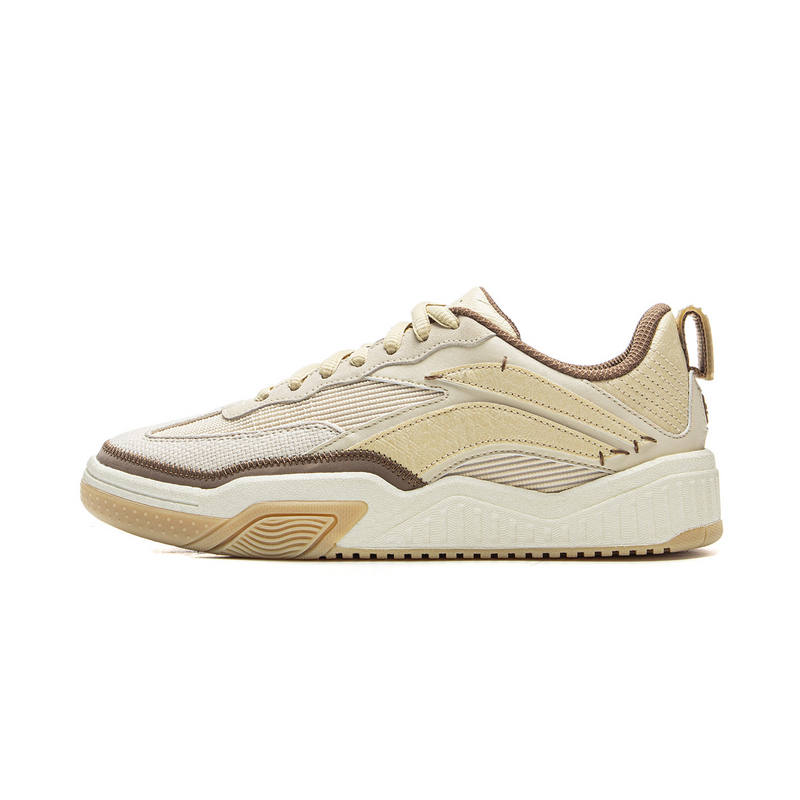 Li-Ning Li Ning Cushioning, Wear Resistant Low top Skateboard Shoes Unisex Ecru