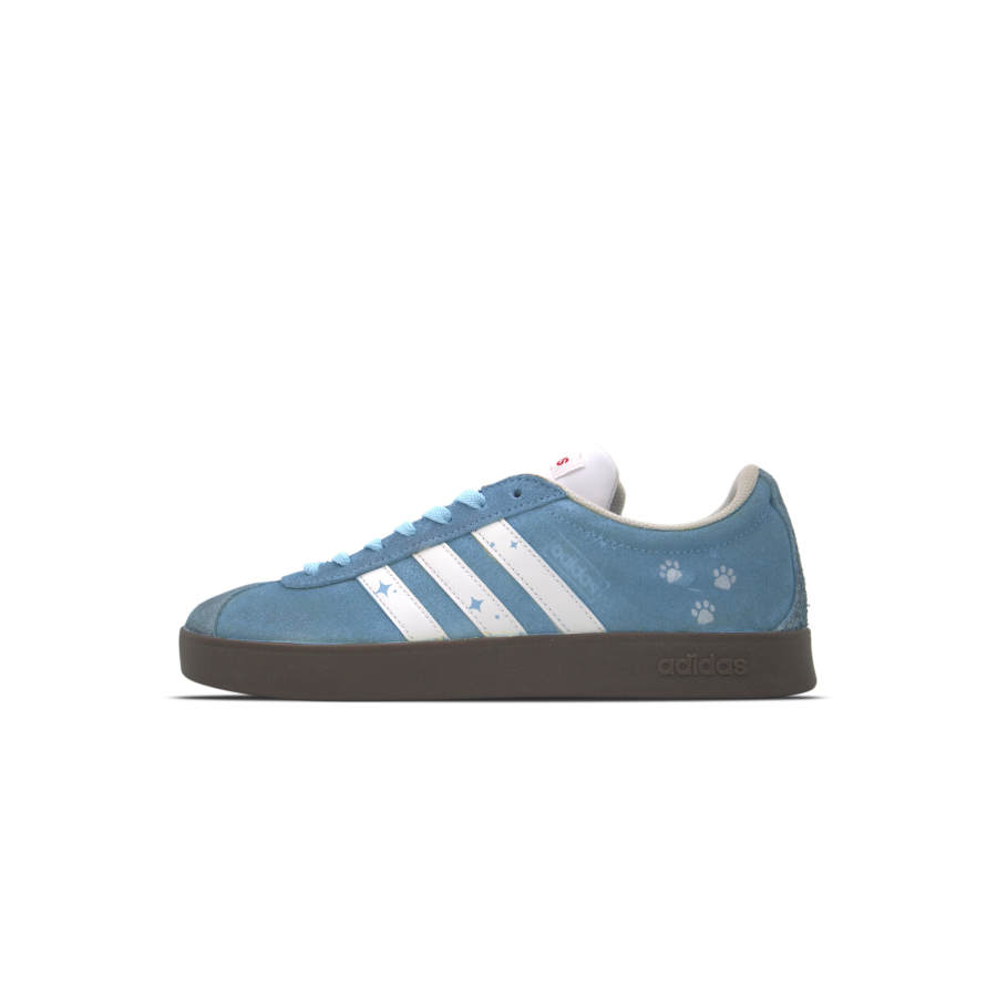 Adidas Adidas VL COURT 2.0 Lifestyle Sea Salt Paw Print Abrasion Resistant Abrasion Resistant Low top Skateboard Shoes Unisex