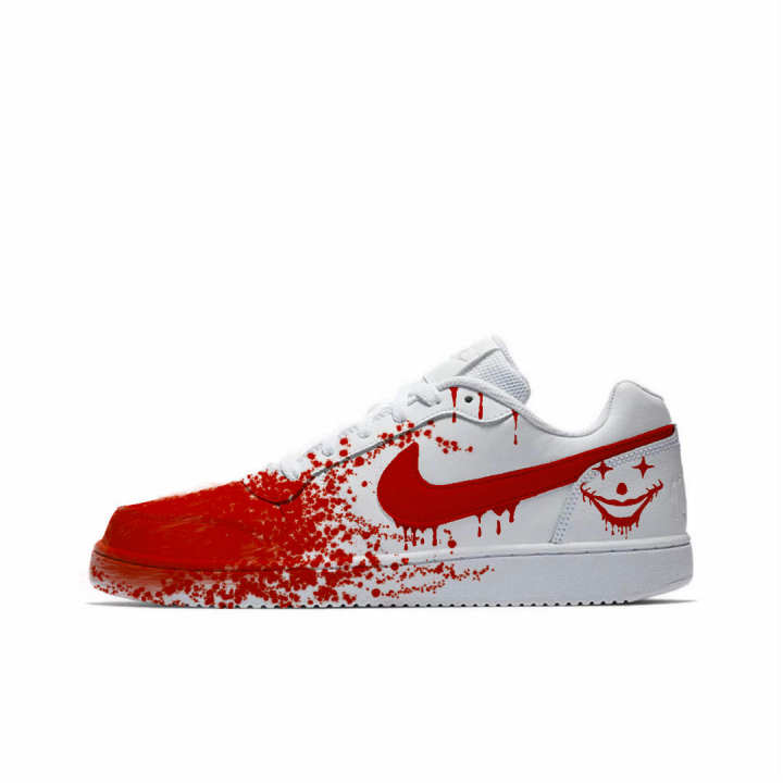 Nike Nike EBERNON Joker Ink Splatter Slip Resistant Abrasion Resistant Low top Skateboard Shoes Men's Red