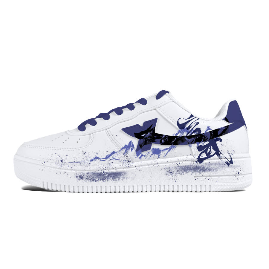 XTEP Air Force 1 Slip Resistant, Abrasion Resistant, Lightweight Low top Skateboard Shoes Unisex White
