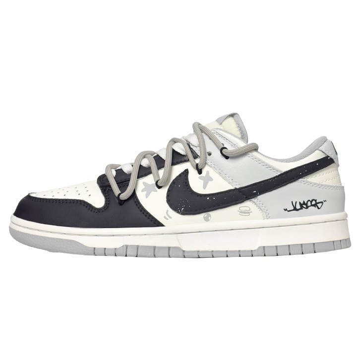 Nike Nike Dunk Breathable Low top Skateboard Shoes Unisex Gray Black