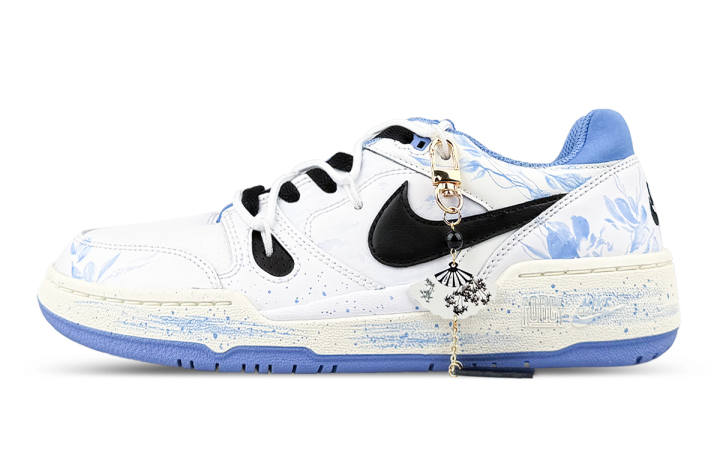 Nike Nike Full Force Low top Skateboard Shoes Men's White Blue Black