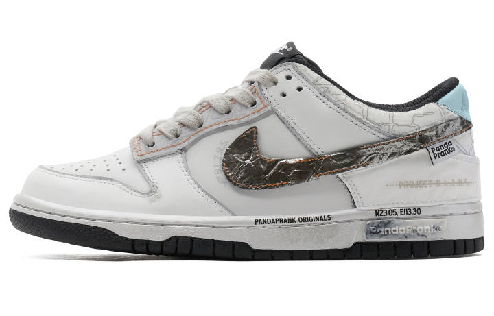 Nike Nike Dunk Slip Resistant Abrasion Resistant Low top Skateboard Shoes Unisex Black White Gray