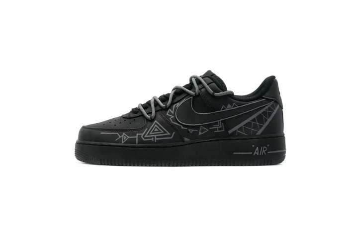 Nike Nike Air Force 1 Abrasion Resistant Low top Skateboard Shoes Unisex Black
