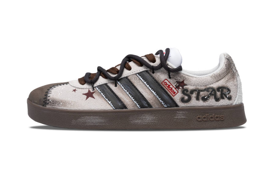 Adidas Adidas VL COURT 2.0 Stars Dance Cushioning Low top Skateboard Shoes Unisex Black Gray Brown