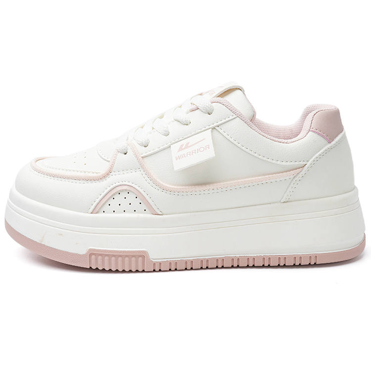Warrior Abrasion Resistant Slip Resistant Abrasion Resistant Slip Resistant Low top Skateboard Shoes Women's Beige Pink
