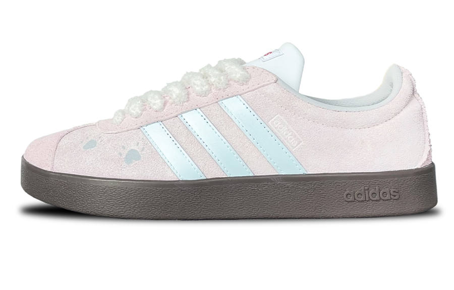 Adidas Neo VL Court Lifestyle Slip Resistant Abrasion Resistant Low top Skateboard Shoes Unisex Pink Blue
