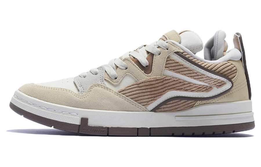 Li-Ning Li Ning Wave PRO Slip Resistant, Abrasion Resistant, Lightweight Low top Skateboard Shoes Men's Beige