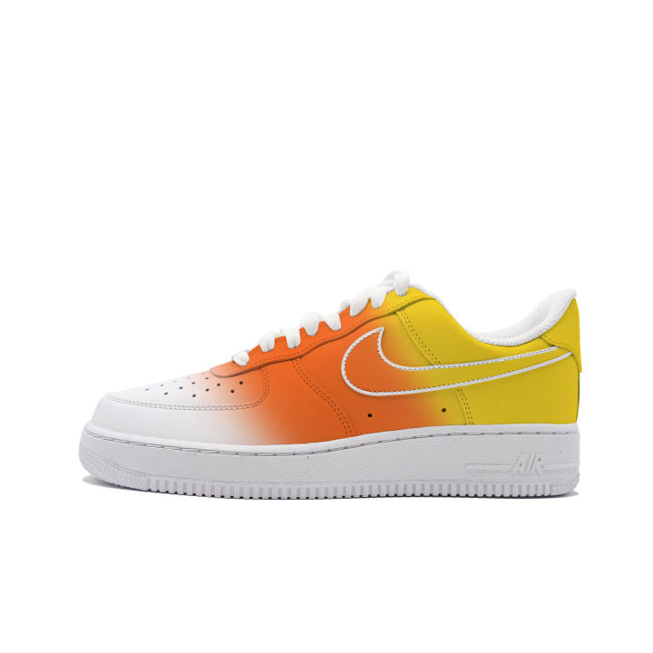 Nike Nike Air Force 1 Skateboard Shoes Unisex Low Top White Orange Yellow Gradient