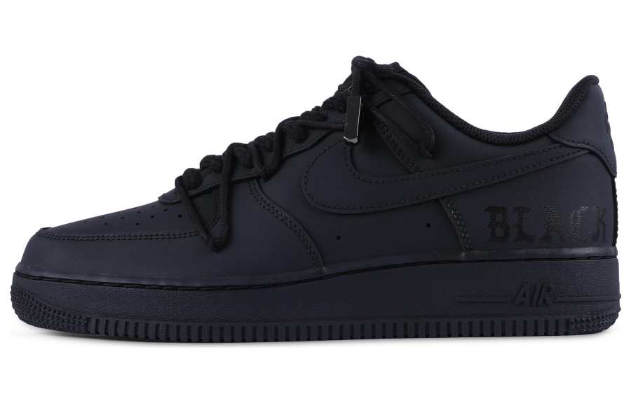 Nike Nike Air Force 1 Abrasion Resistant Balance Low top Skateboard Shoes Unisex Pure Black