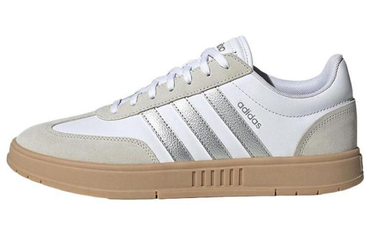 Adidas Neo Gradas Comfortable Abrasion Resistant Low top Skateboard Shoes Unisex White Silver