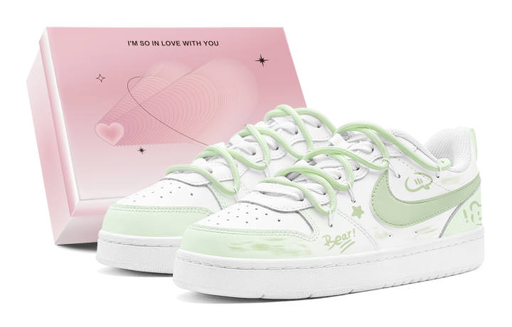 Nike Nike Court Borough Lime Bear Low top Skateboard Shoes Women's Light Green