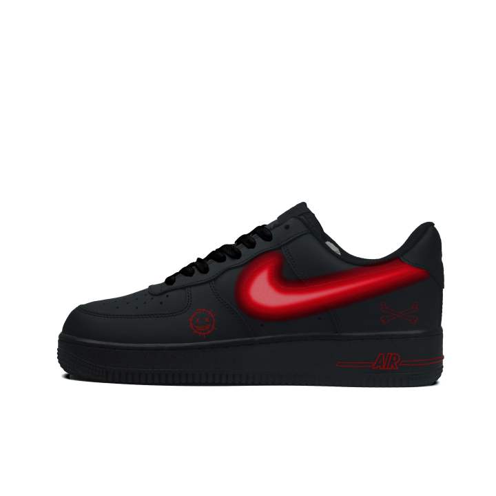 Nike Nike Air Force 1 Abrasion Resistant Low top Skateboard Shoes Unisex Black
