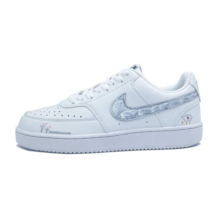 Nike Nike Court Vision Star Dream Leather Low top Skateboard Shoes Unisex White Silver
